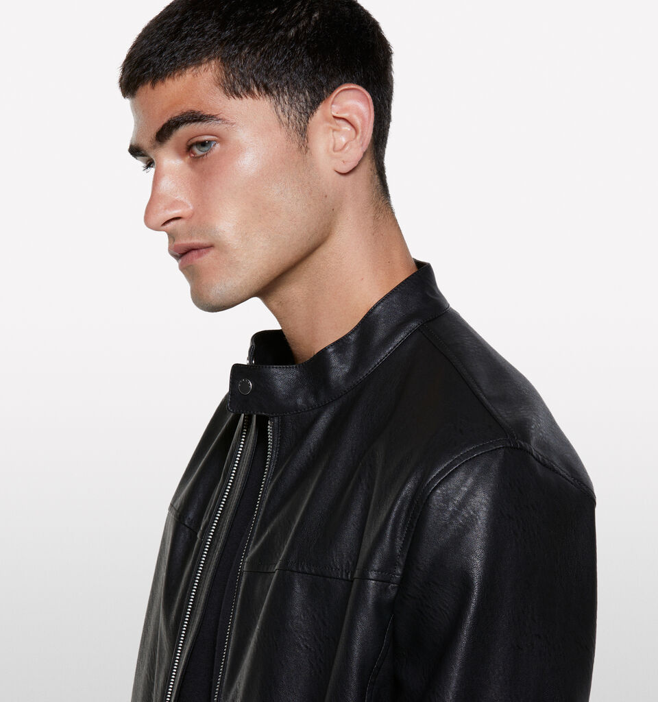 Biker nero slim fit - giacche e giubbotti da uomo - Nero | Sisley image number 4